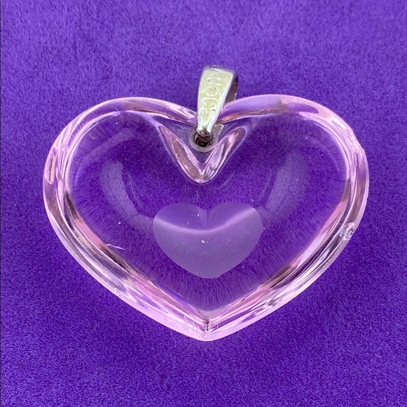 💛 Lalique Purple Heart Pendant - Picture 3 of 5